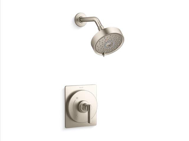 Kohler CastiaE by Studio McGee Rite-Temp shower trim kit, 2.5 gpm - Vibrant Brushed Nickel