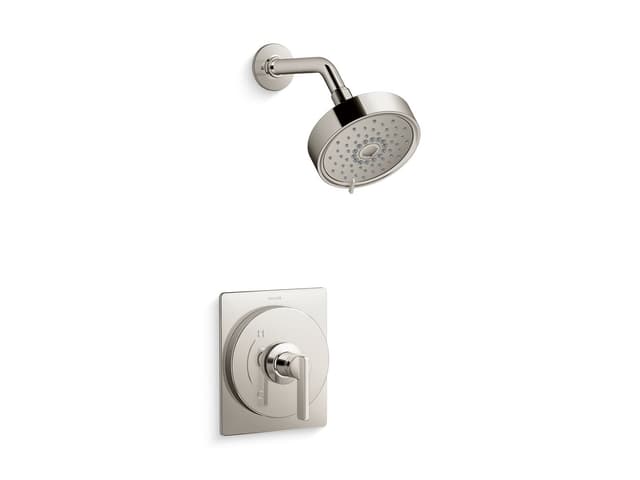 Kohler CastiaE by Studio McGee Rite-Temp shower trim kit, 2.5 gpm - Vibrant Polished Nickel