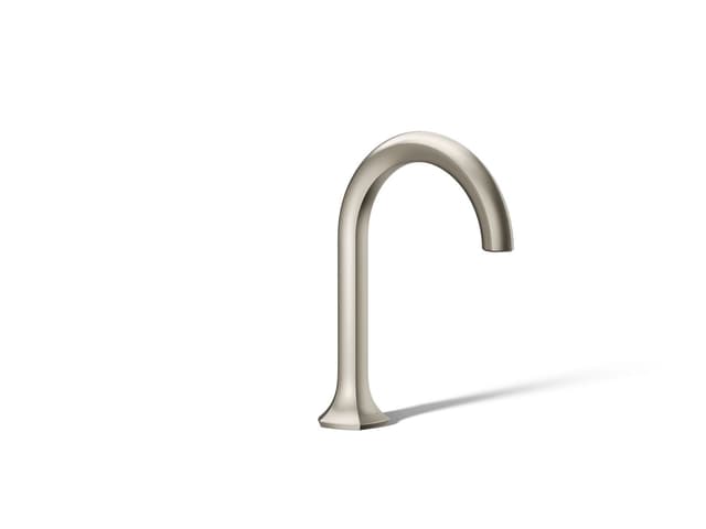 Kohler Occasion Bathroom sink faucet spout with Cane design, 1.2 gpm - Vibrant Brushed Nickel