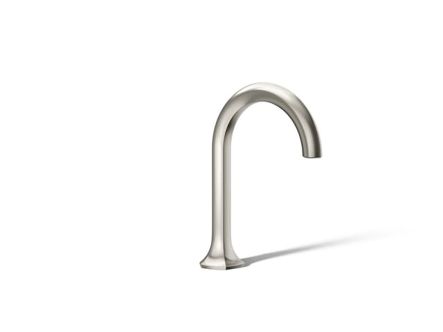 Kohler Occasion Bathroom sink faucet spout with Cane design, 1.2 gpm - Vibrant Polished Nickel