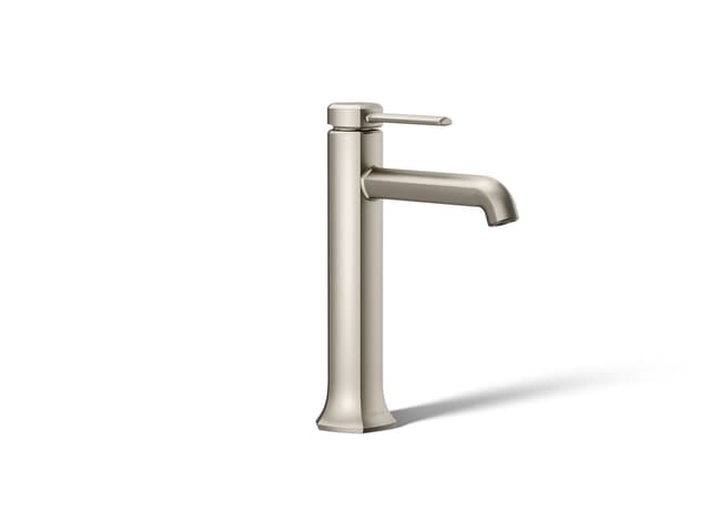 Kohler Occasion Tall single-handle bathroom sink faucet, 1.2 gpm - Vibrant Brushed Nickel