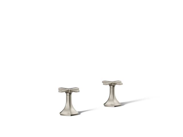 Kohler Occasion Cross bathroom sink faucet handles - Vibrant Brushed Nickel