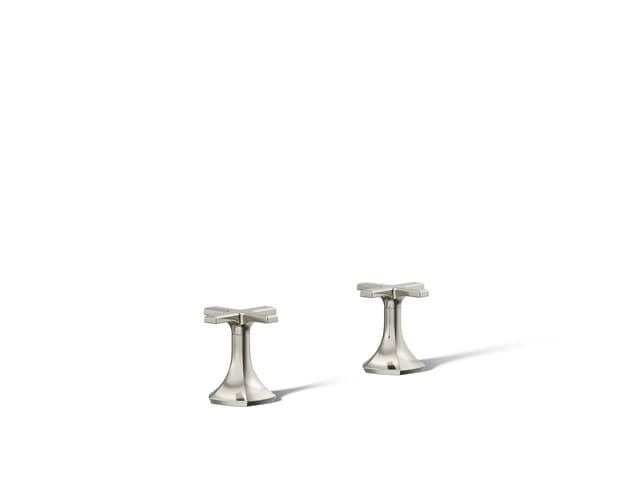 Kohler Occasion Cross bathroom sink faucet handles - Vibrant Polished Nickel
