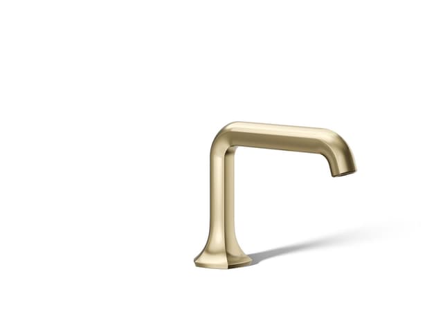 Kohler Occasion Bathroom sink faucet spout with Straight design, 1.2 gpm - Vibrant French Gold
