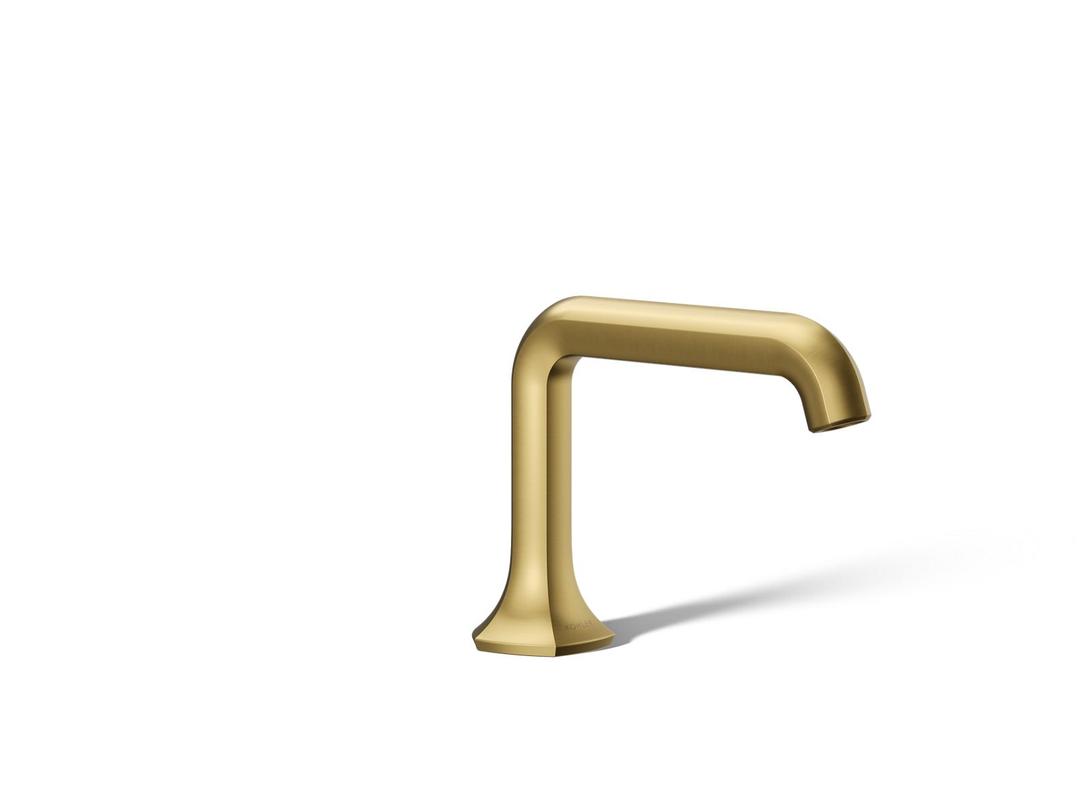 Kohler Occasion Bathroom sink faucet spout with Straight design, 0.5 gpm - Vibrant Brushed Moderne Brass by Kohler