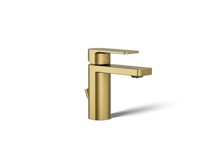 Kohler Parallel Single-handle bathroom sink faucet, 1.0 gpm - Vibrant Brushed Moderne Brass