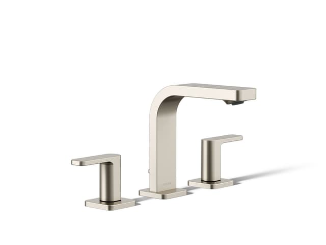 Kohler Parallel Widespread bathroom sink faucet, 1.0 gpm - Vibrant Brushed Nickel