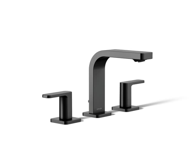 Kohler Parallel Widespread bathroom sink faucet, 1.0 gpm - Matte Black