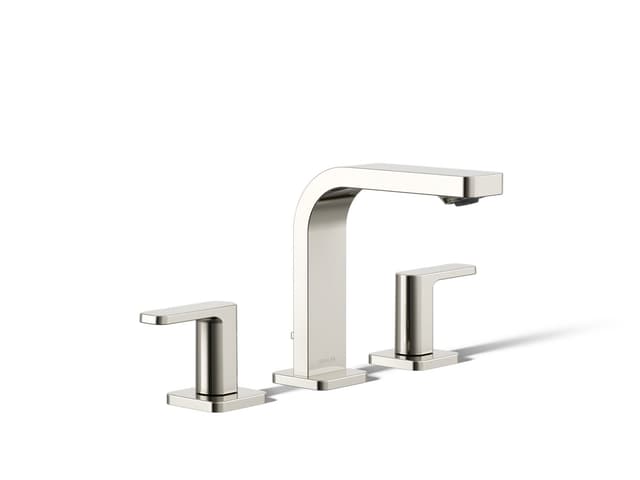 Kohler Parallel Widespread bathroom sink faucet, 1.0 gpm - Vibrant Polished Nickel