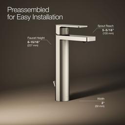 Parallel Tall single-handle bathroom sink faucet, 0.5 gpm - image 20