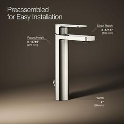 Parallel Tall single-handle bathroom sink faucet, 0.5 gpm - image 25