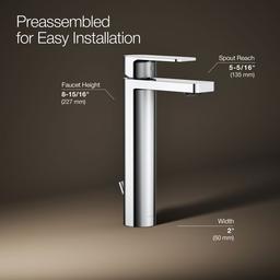 Parallel Tall single-handle bathroom sink faucet, 0.5 gpm - image 18