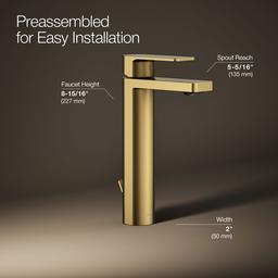 Parallel Tall single-handle bathroom sink faucet, 0.5 gpm - image 21