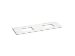 Silestone 73'' quartz vanity top with two rectangular cutouts - image 1