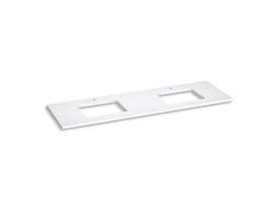 Silestone 73'' quartz vanity top with two rectangular cutouts - image 2