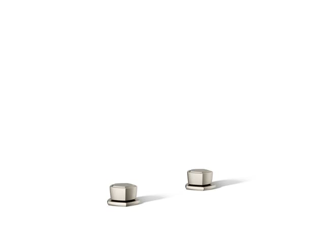 Kohler Occasion Knob bathroom sink faucet handles - Vibrant Brushed Nickel