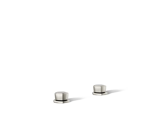 Kohler Occasion Knob bathroom sink faucet handles - Vibrant Polished Nickel
