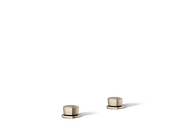 Kohler Occasion Knob bathroom sink faucet handles - Vibrant Brushed Bronze