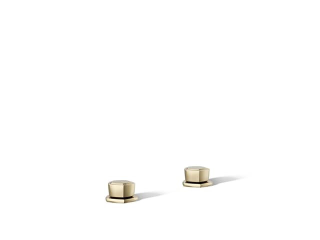 Kohler Occasion Knob bathroom sink faucet handles - Vibrant French Gold