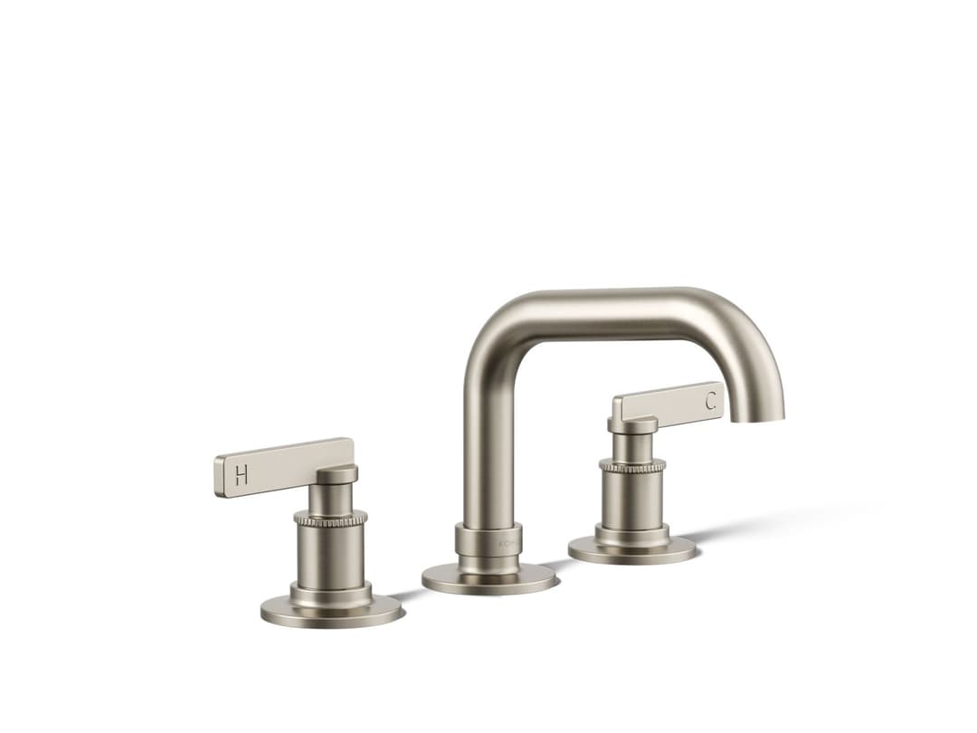 Kohler CastiaE by Studio McGee Widespread bathroom sink faucet, 0.5 gpm - Vibrant Brushed Nickel by Kohler