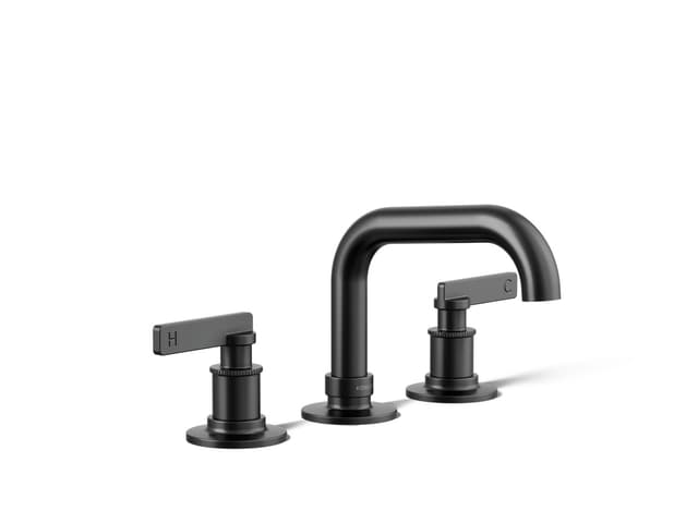Kohler CastiaE by Studio McGee Widespread bathroom sink faucet, 0.5 gpm - Matte Black