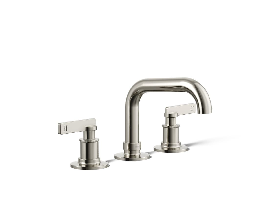 Kohler CastiaE by Studio McGee Widespread bathroom sink faucet, 0.5 gpm - Vibrant Polished Nickel by Kohler
