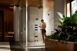 Statement 10'' ceiling-mount two-function rainhead arm and flange - image 13