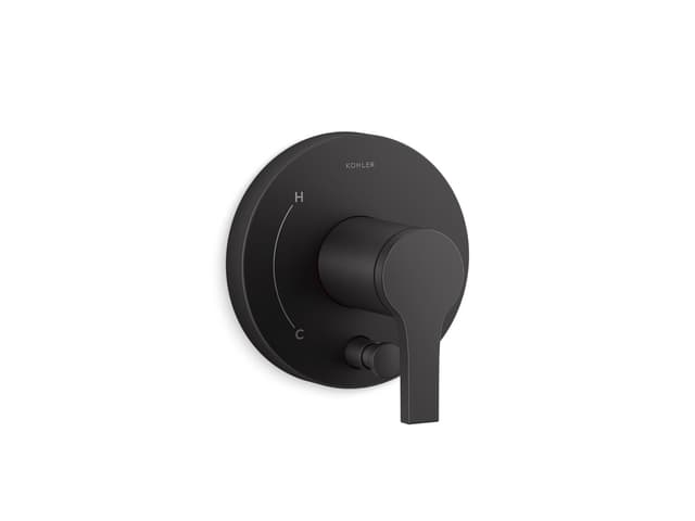 Kohler Elate Rite-Temp valve trim with diverter - Matte Black