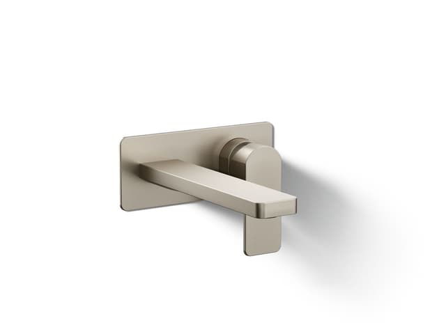 Kohler Parallel Wall-mount single-handle bathroom sink faucet, 1.2 gpm - Vibrant Brushed Nickel