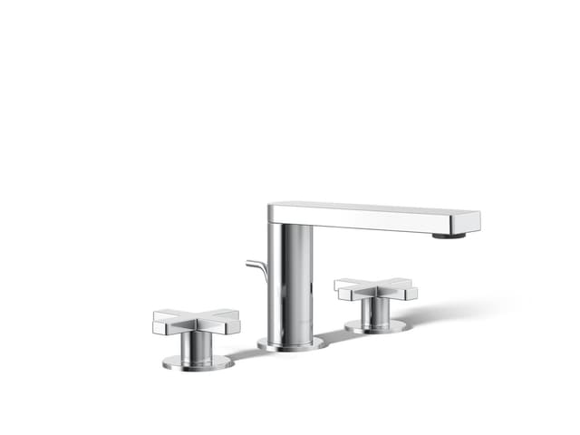 Kohler Composed Widespread bathroom sink faucet with Cross handles, 1.2 gpm - Polished Chrome