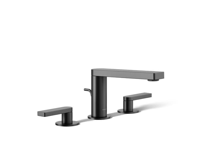 Kohler Composed Widespread bathroom sink faucet with Lever handles, 1.2 gpm - Matte Black