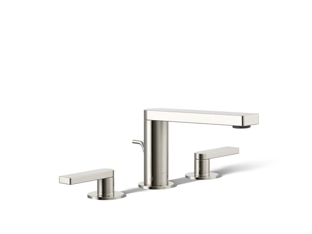 Kohler Composed Widespread bathroom sink faucet with Lever handles, 1.2 gpm - Vibrant Polished Nickel