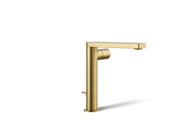 Kohler | Composed | Single Hole Bathroom Sink Faucet - Vibrant Brushed Moderne Brass