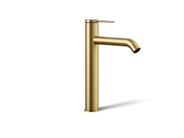 Kohler | Components | Single Hole Bathroom Sink Faucet - Vibrant Brushed Moderne Brass