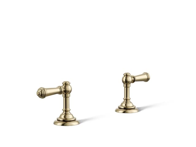 Kohler Artifacts Lever bathroom sink faucet handles - Vibrant French Gold