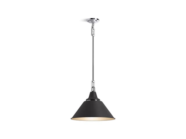 Kohler 16'' pendant - Polished Chrome Matte Black