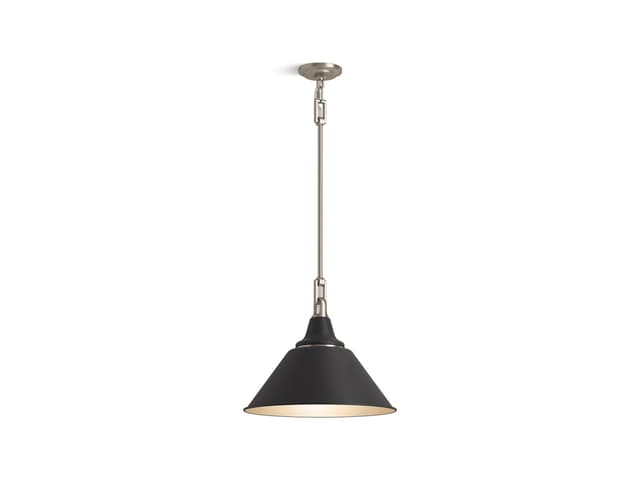 Kohler 16'' pendant - Matte Black With Brushed Nickel
