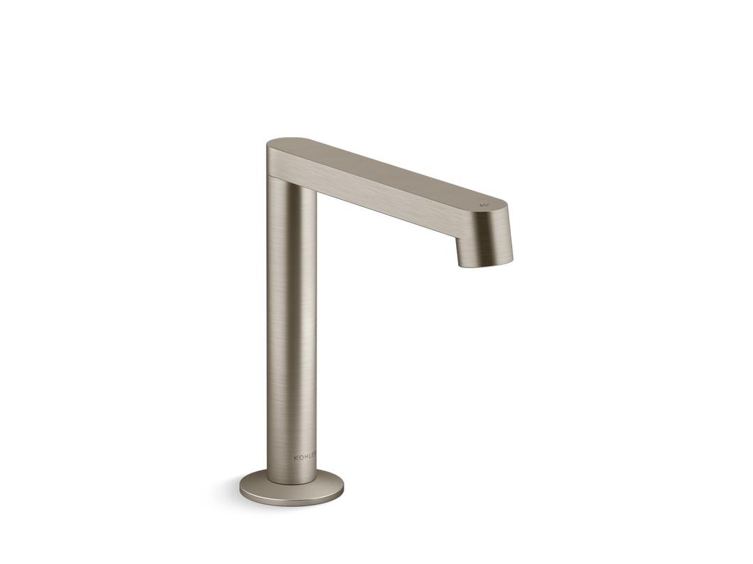 Kohler Touchless single-hole lavatory faucet with Kinesis sensor technology and temperature mixer, AC-powered, 0.5 gpm - Vibrant Brushed Nickel by Kohler