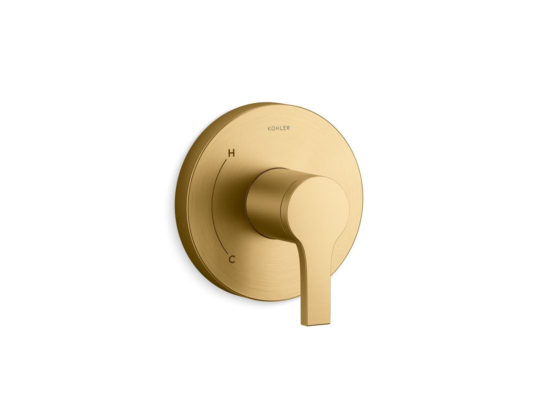 Kohler Elate Rite-Temp Valve Trim - Vibrant Brushed Moderne Brass by Kohler