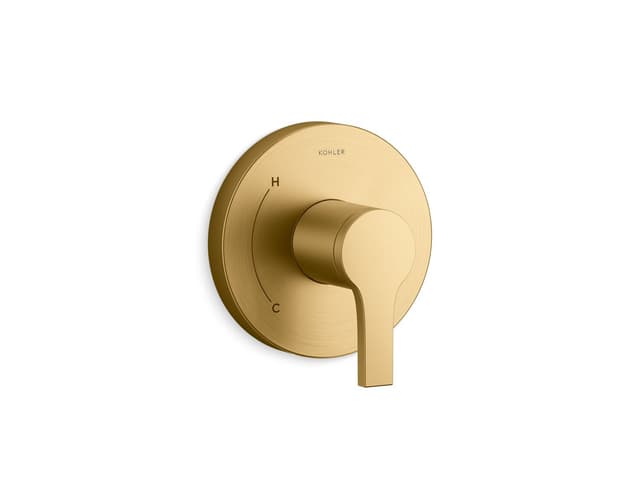 Kohler Elate Rite-Temp Valve Trim - Vibrant Brushed Moderne Brass