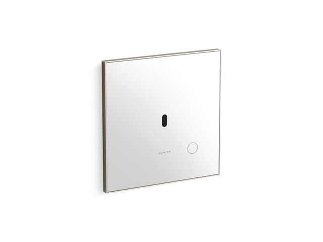 Kohler Glass faceplate for concealed touchless toilet flushometer, 1.1 gpf - Vibrant Brushed Nickel