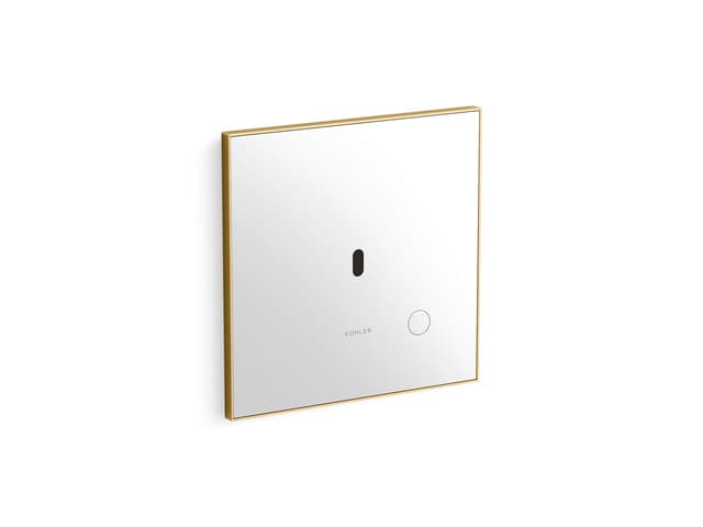 Kohler Glass faceplate for concealed touchless toilet flushometer, 1.1 gpf - Vibrant Brushed Moderne Brass