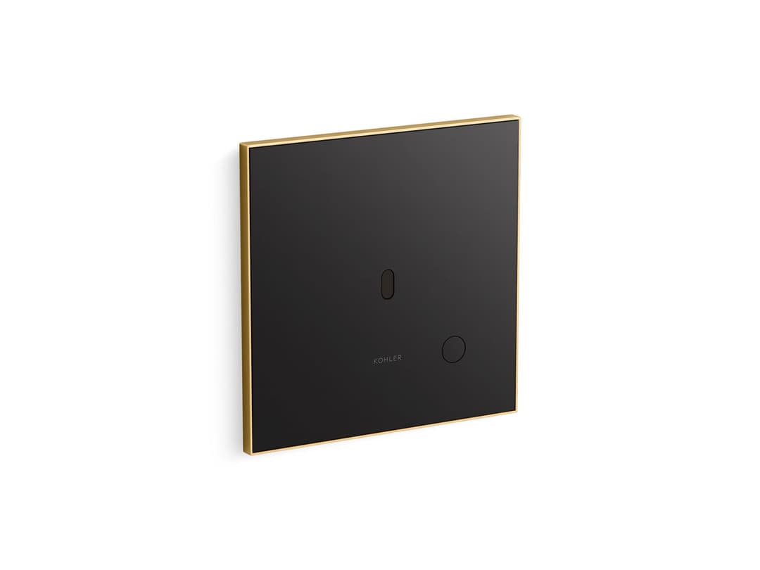 Kohler Glass faceplate for concealed touchless toilet flushometer, 1.1 gpf - Vibrant Brushed Moderne Brass by Kohler