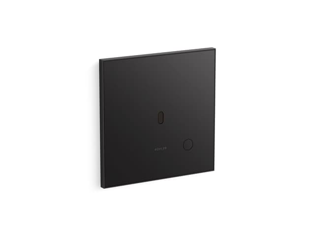 Kohler Glass faceplate for concealed touchless toilet flushometer, 1.1 gpf - Matte Black