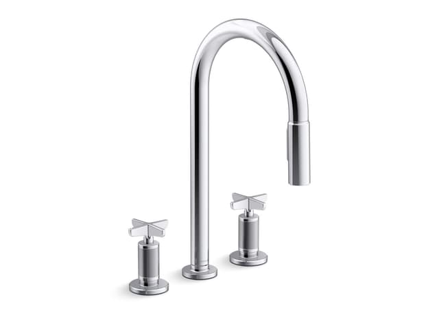 Kohler Touchless pull-down kitchen sink faucet with two-function sprayhead - Polished Chrome