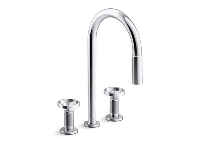 Kohler Touchless pull-down kitchen sink faucet with two-function sprayhead - Polished Chrome
