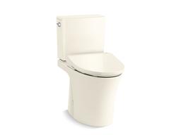 Kohler Hidden cord two-piece elongated toilet with skirted trapway, 1.28 gpf - Biscuit - image 1