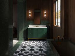 48'' bathroom vanity cabinet with sink and quartz top - image 19