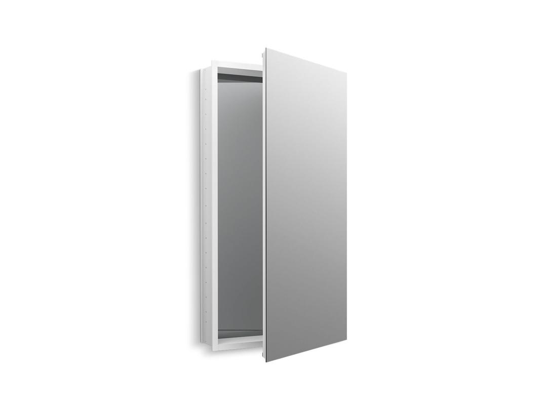 Catalan 20-1/8'' W x 36-1/8'' H aluminum single-door medicine cabinet with 170 degree hinge by Kohler