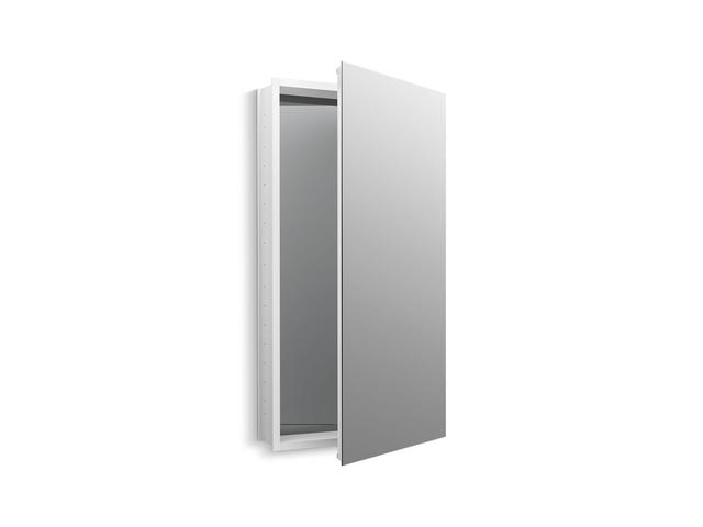 Catalan 20-1/8'' W x 36-1/8'' H aluminum single-door medicine cabinet with 170 degree hinge